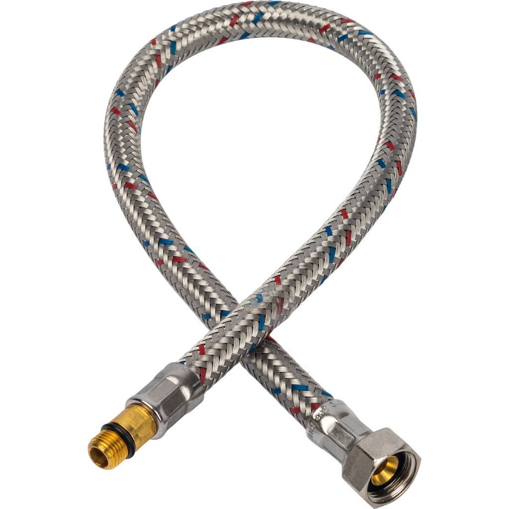 Гибкая подводка для воды STOUT M 10 (18мм) х ВР 3/8, длина 500 мм, SHF-0016-181010