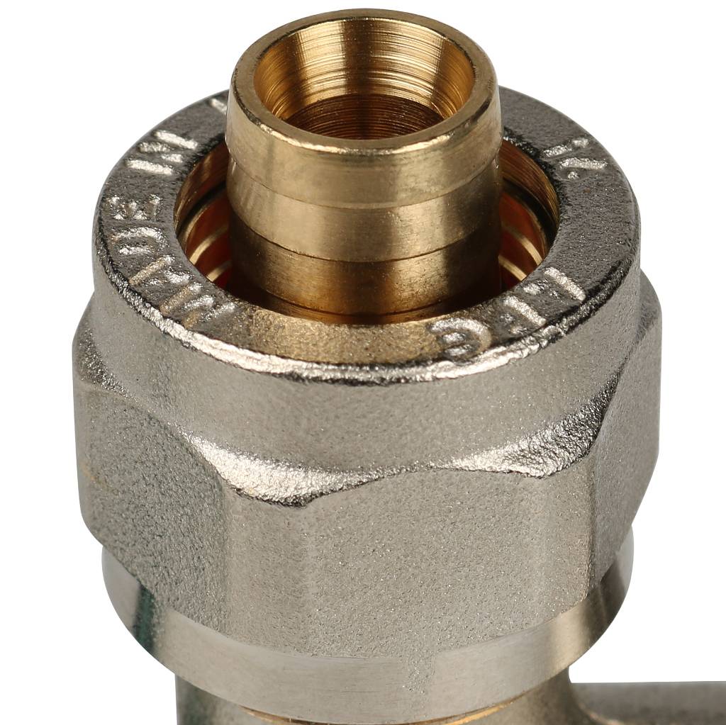 Угольник-переходник STOUT с внутренней резьбой 1/2 х16 для металлопластиковых труб винтовой, SFS-0007-001216