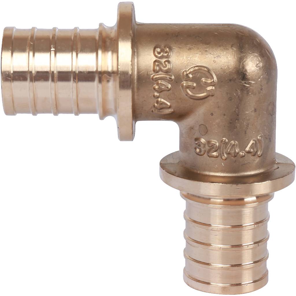 Угольник STOUT 90° 32 для труб из сшитого полиэтилена аксиальный, SFA-0007-000032