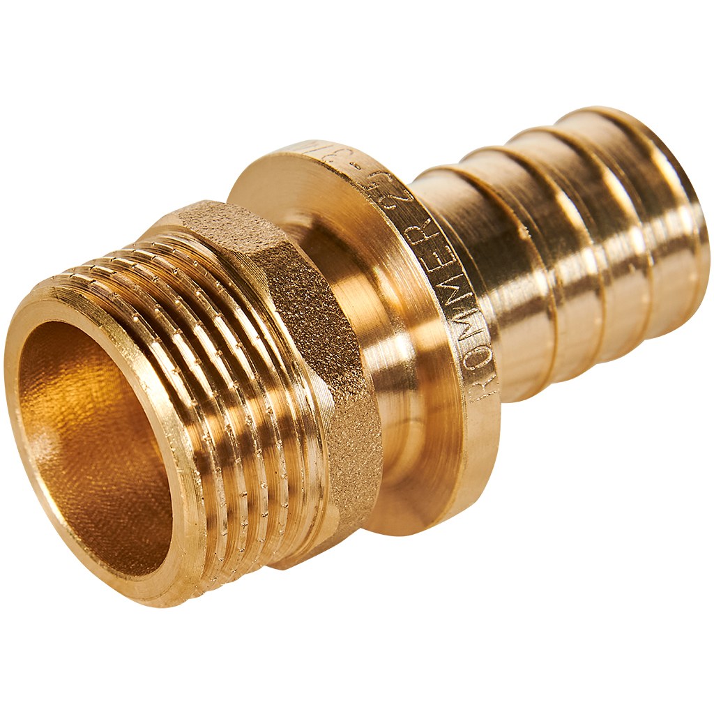 Переходник с наружной резьбой ROMMER 25xG 3/4 для труб из сшитого полиэтилена аксиальный, RFA-0001-002534