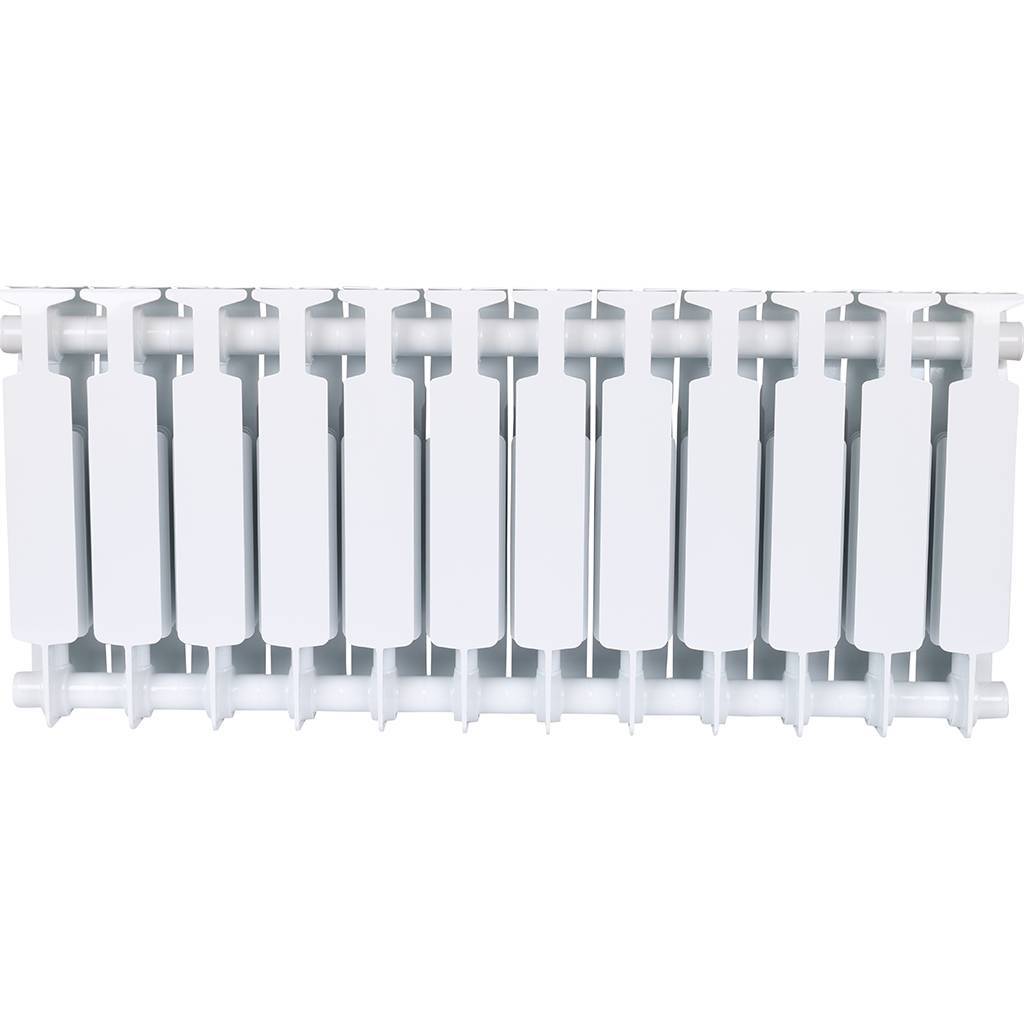 Радиатор биметаллический RIFAR MONOLIT 350 12 секций боковое подключение (белый RAL 9016), 3RM35-12