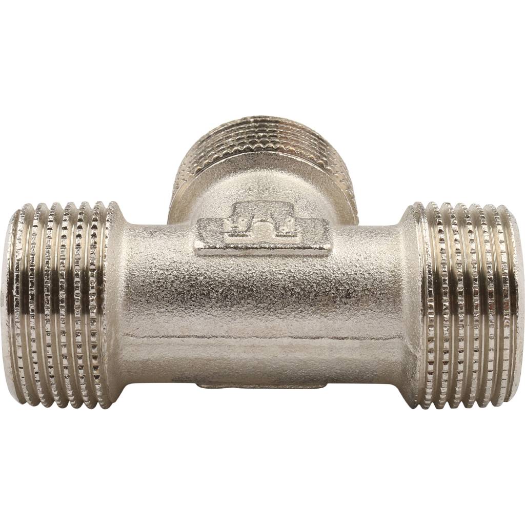 Тройник TIEMME НН никелированный 3/4 для стальных труб резьбовой, 1500334