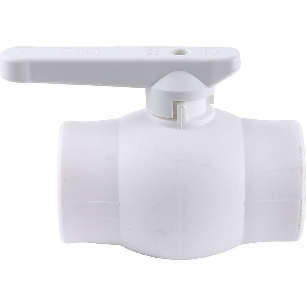Кран шаровой Kalde d=40 для полипропиленовых труб под сварку (цвет белый)