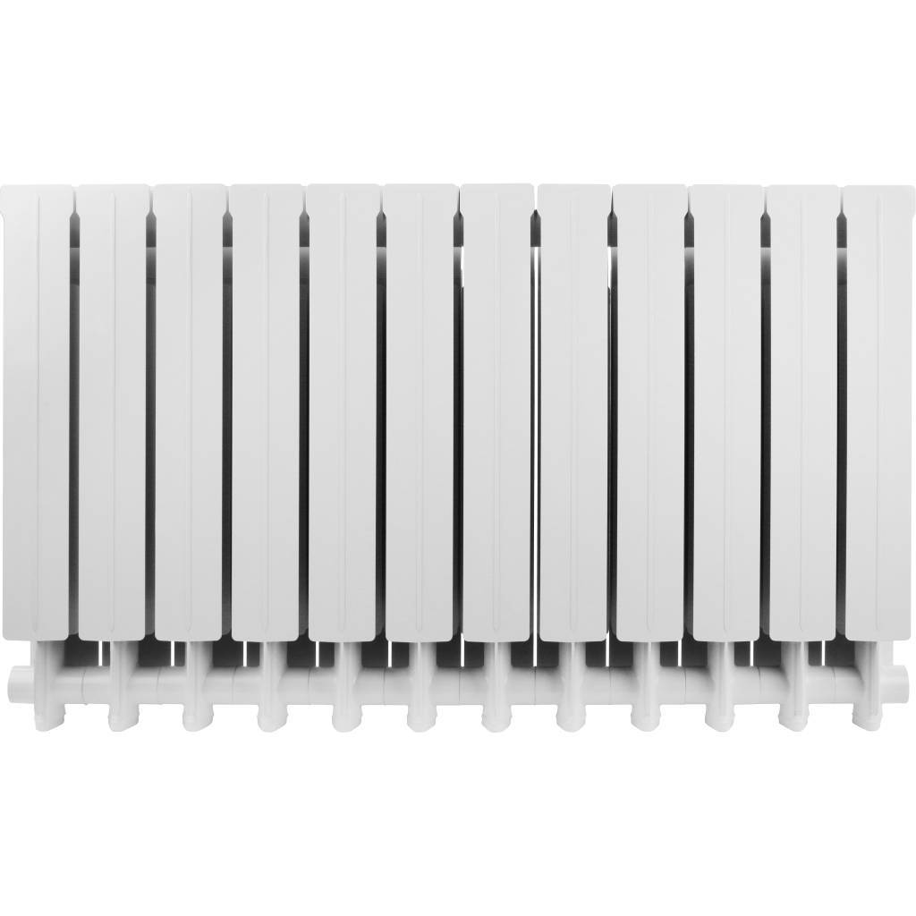 Радиатор алюминиевый Global VOX- R 500 12 секций боковое подключение (белый RAL 9010), VX05001012
