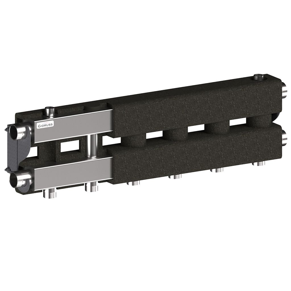 MK 10A3T 20 GIDRUSS MKSS-100-3.EPP (до 100 кВт, 2 магистрали G 1 1/4, 3 контура G 1, EPP-термоизоляция, 4D-кронштейны K.UMS)