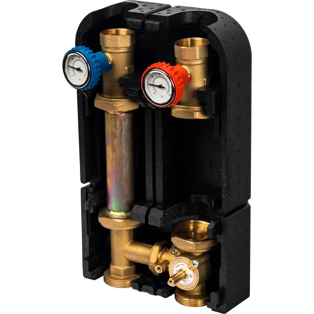 Насосная группа STOUT SDG-0007 со смесителем 1 1/4 без насоса DN 32, SDG-0007-003201