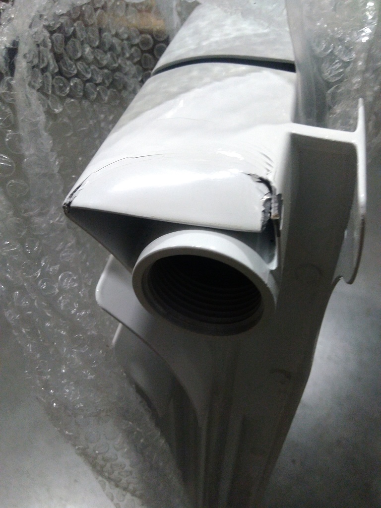 Уцененный товар (повреждения на крайних секциях): Радиатор биметаллический ROMMER Optima BM 500 6 секций боковое подключение (RAL9016), RBM-0210-050006