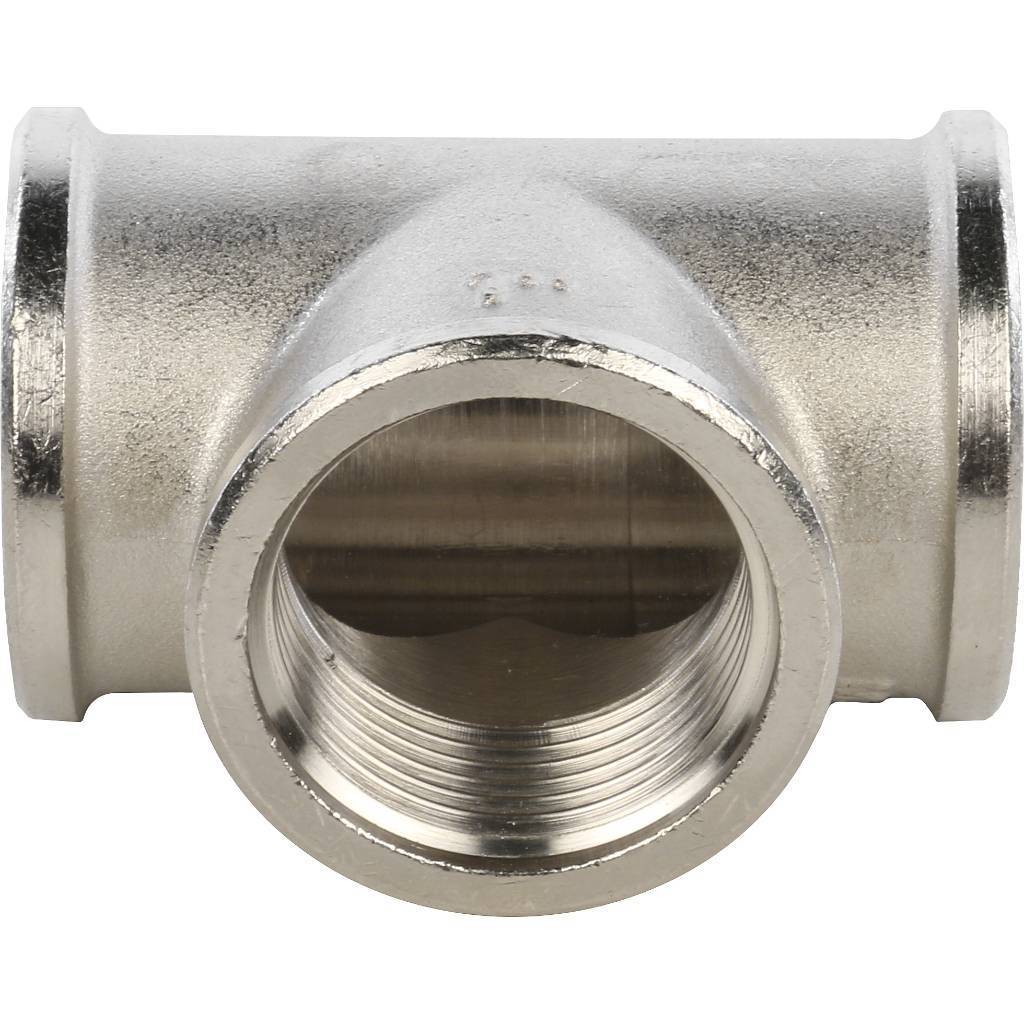 Тройник STOUT ВВ никелированный 1, SFT-0020-000001