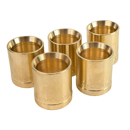 Гильза аксиальная, латунь,16, желтый, RTP