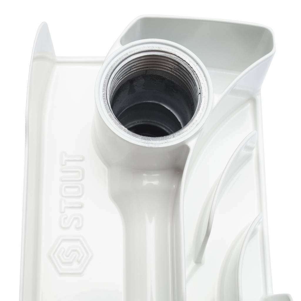 Радиатор биметаллический STOUT Space 500 4 секции боковое подключение RAL9016, SRB-0310-050004