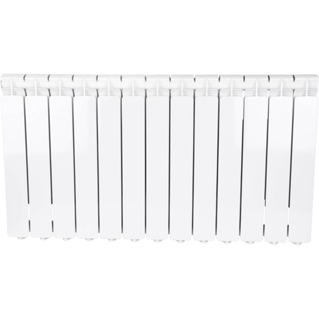 Радиатор алюминиевый STOUT Bravo 500 13 секций боковое подключение RAL9010, SRA-0110-050013