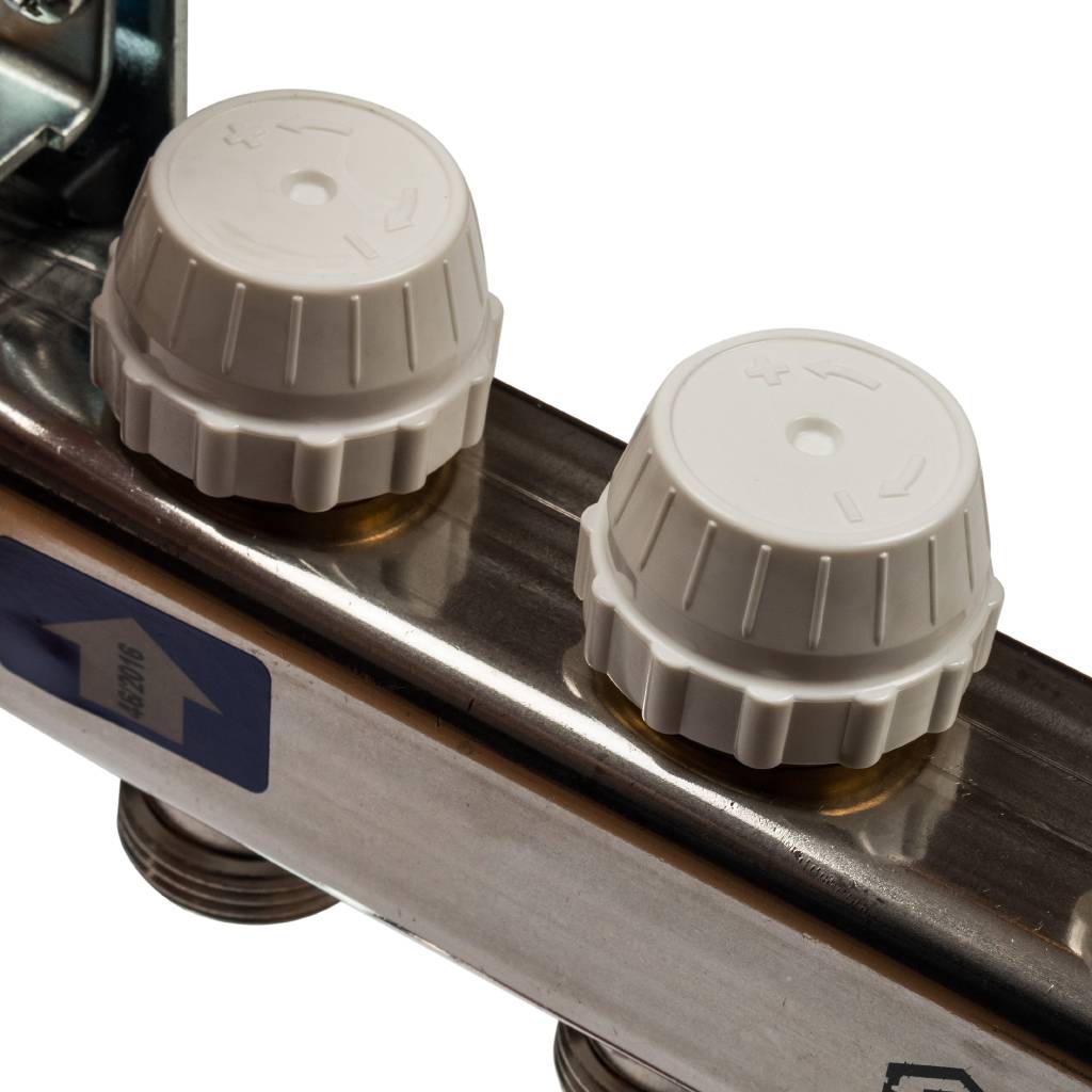 Коллектор из нержавеющей стали с расходомерами STOUT 3 вых., SMS 0917 000003