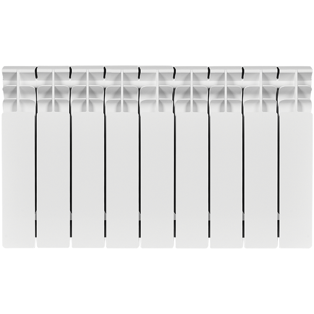 Радиатор биметаллический STOUT TITAN 350 9 секций боковое подключение (белый RAL 9016), SRB-3310-035009