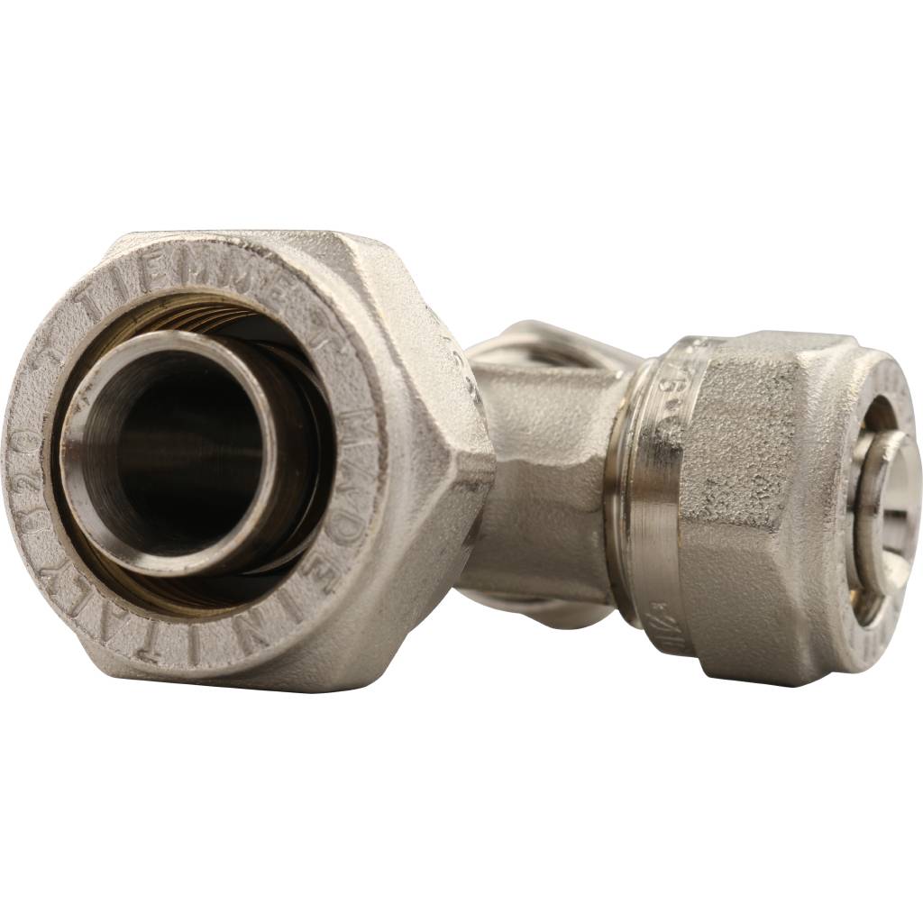 Тройник переходной TIEMME (20.2х16.2х16.2) для металлопластиковых труб винтовой, 1600044