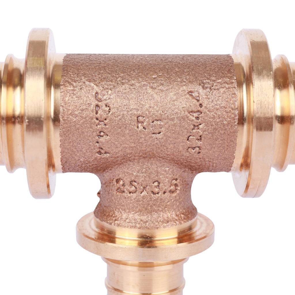 Тройник РЕХАУ RAUTITAN PLATINUM с уменьшенным боковым проходом 32-25-32 RX для труб из сшитого полиэтилена аксиальный, 14564621001