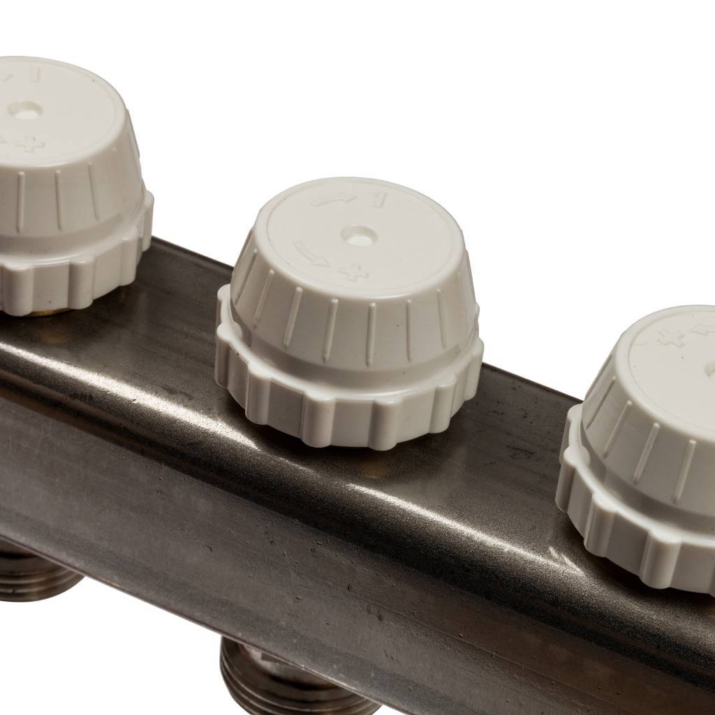 Коллектор из нержавеющей стали в сборе с расходомерами STOUT 8 выходов, SMS 0907 000008