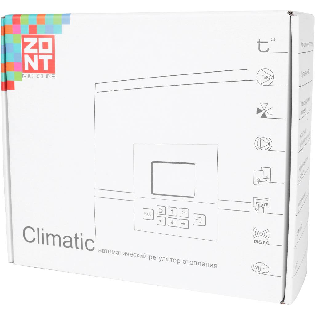Погодозависимый автоматический регулятор ZONT Climatic 1.3 (741) для многоконтурных систем отопления (1 прямой + 3 смесительных контура)