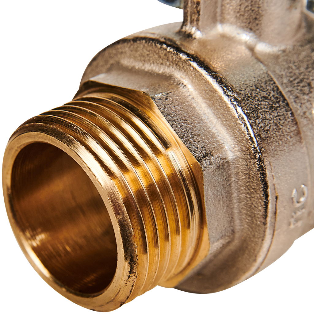 Кран шаровой полнопроходной STOUT НР/НР ручка рычаг 1