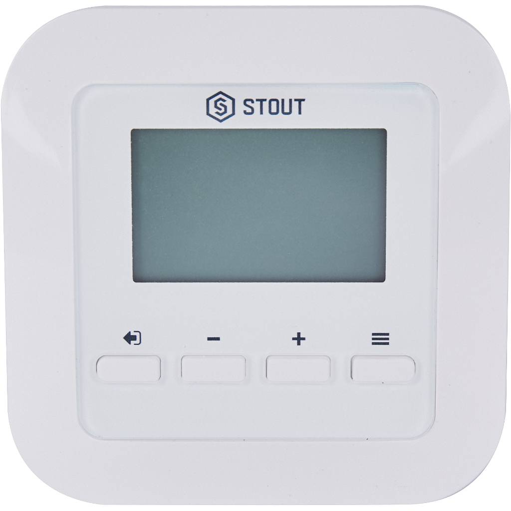 Проводной комнатный регулятор STOUT R-9s, белый, STE-0101-009005