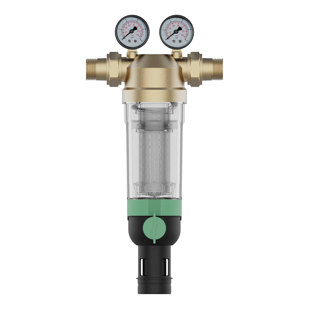 Фильтр тонкой очистки с обратной промывкой DN32 (1 1/4) 100мк на холодную воду ХК, F76S-11/4С