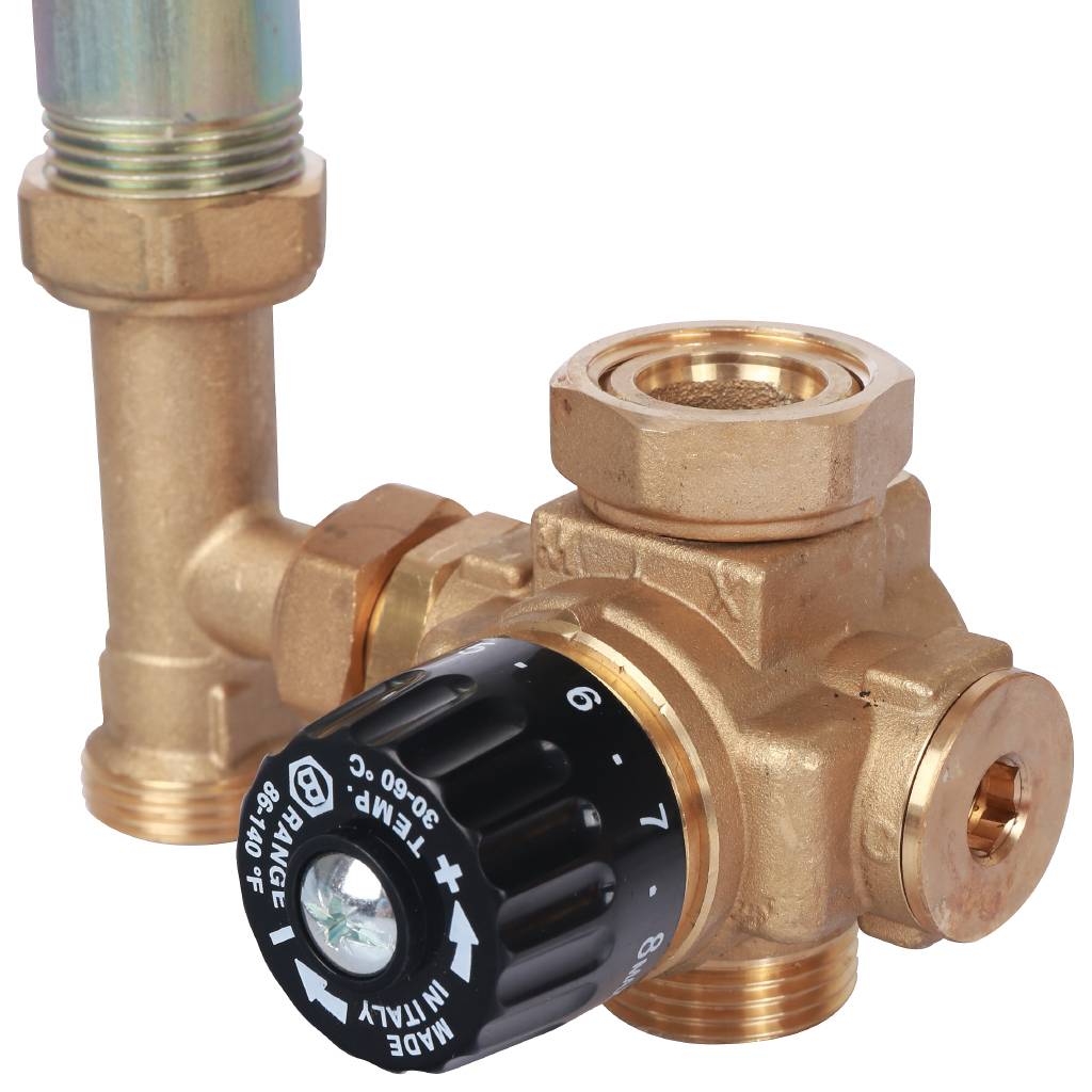 Насосная группа STOUT SDG-0002 с термостатическим смесительным клапаном 3/4 без насоса, SDG-0002-002001