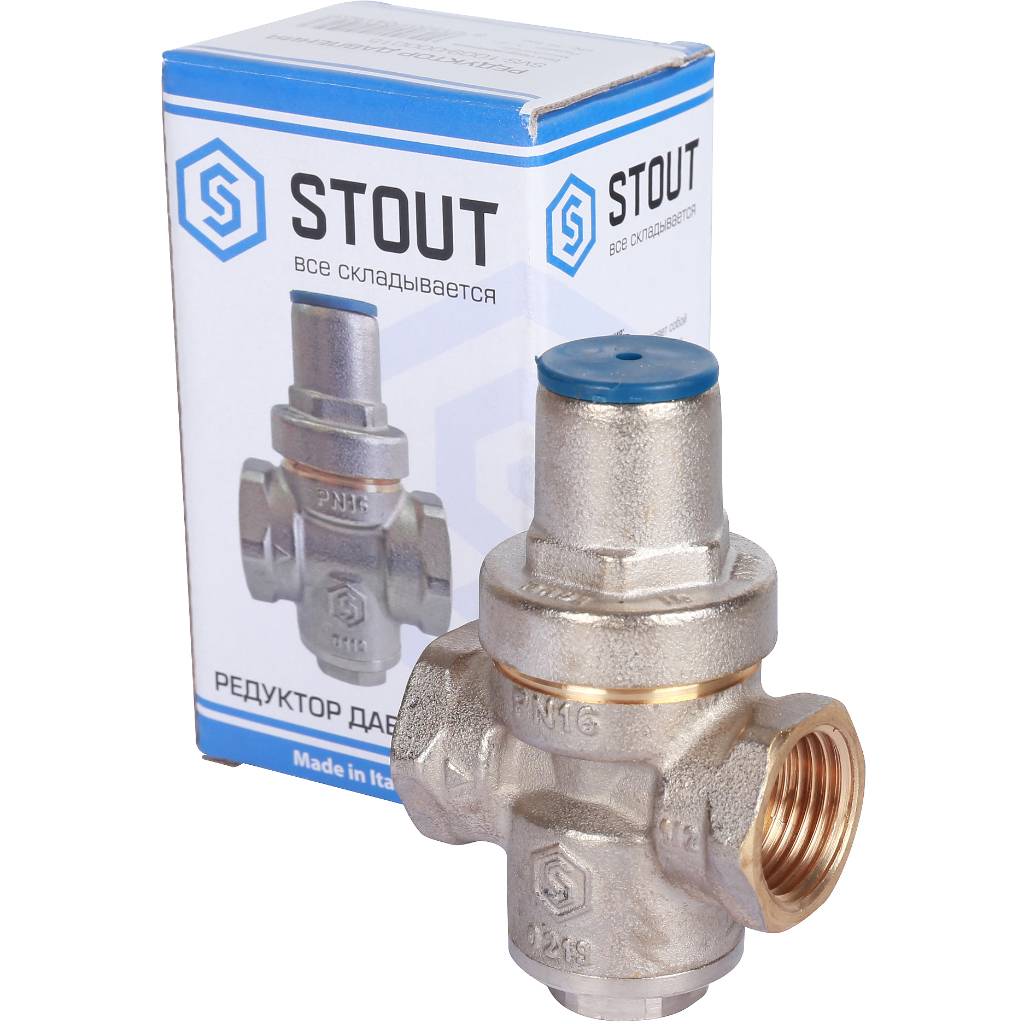 STOUT  Редуктор давления PN16 вн/вн 1/2  без подкл. манометра