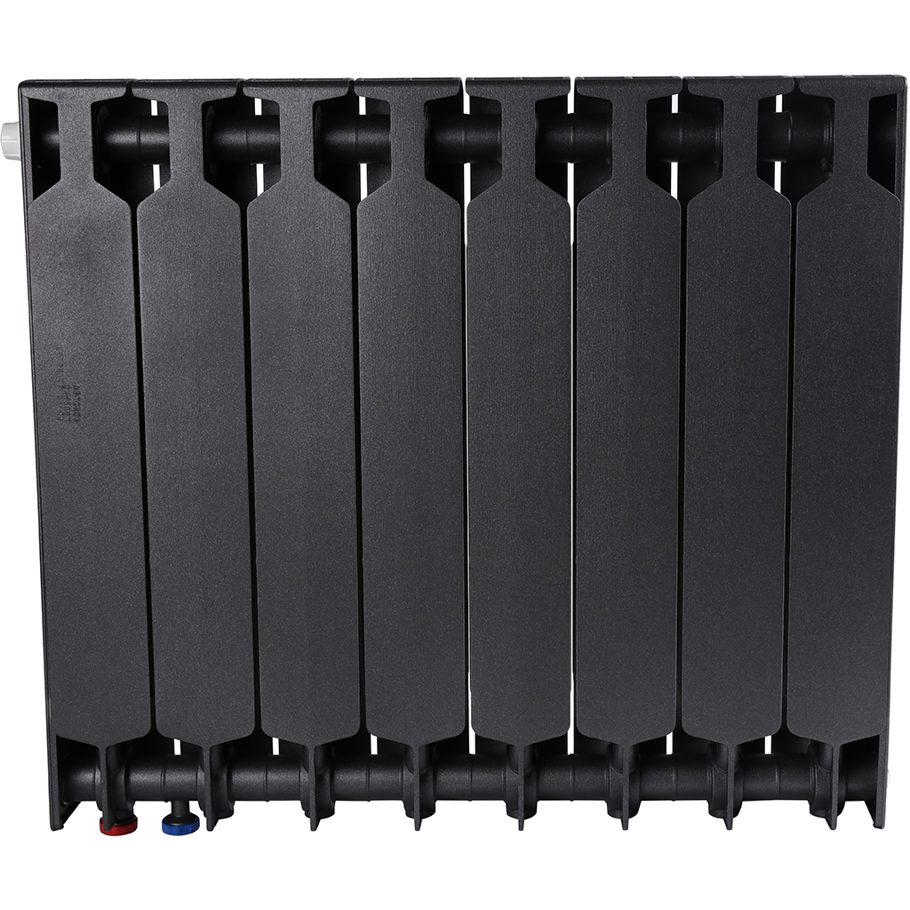 Радиатор биметаллический RIFAR SUPReMO VENTIL 500 SVR 8 секций нижнее правое подключение (Цвет АНТРАЦИТ), 4RS50.VR-8-AN