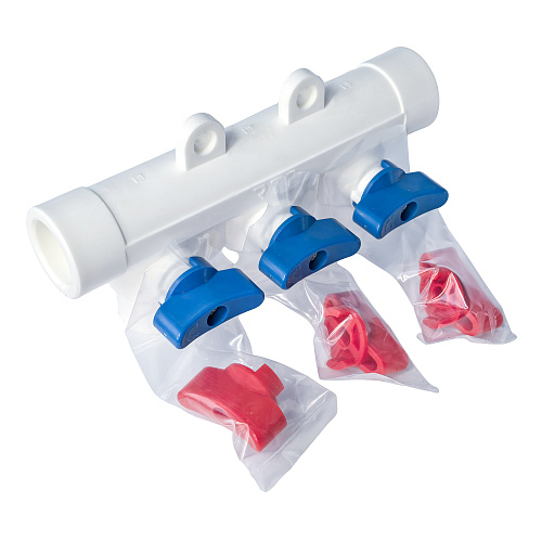 Коллектор с шаровым краном универсальный PPR 25х20/3, RTP