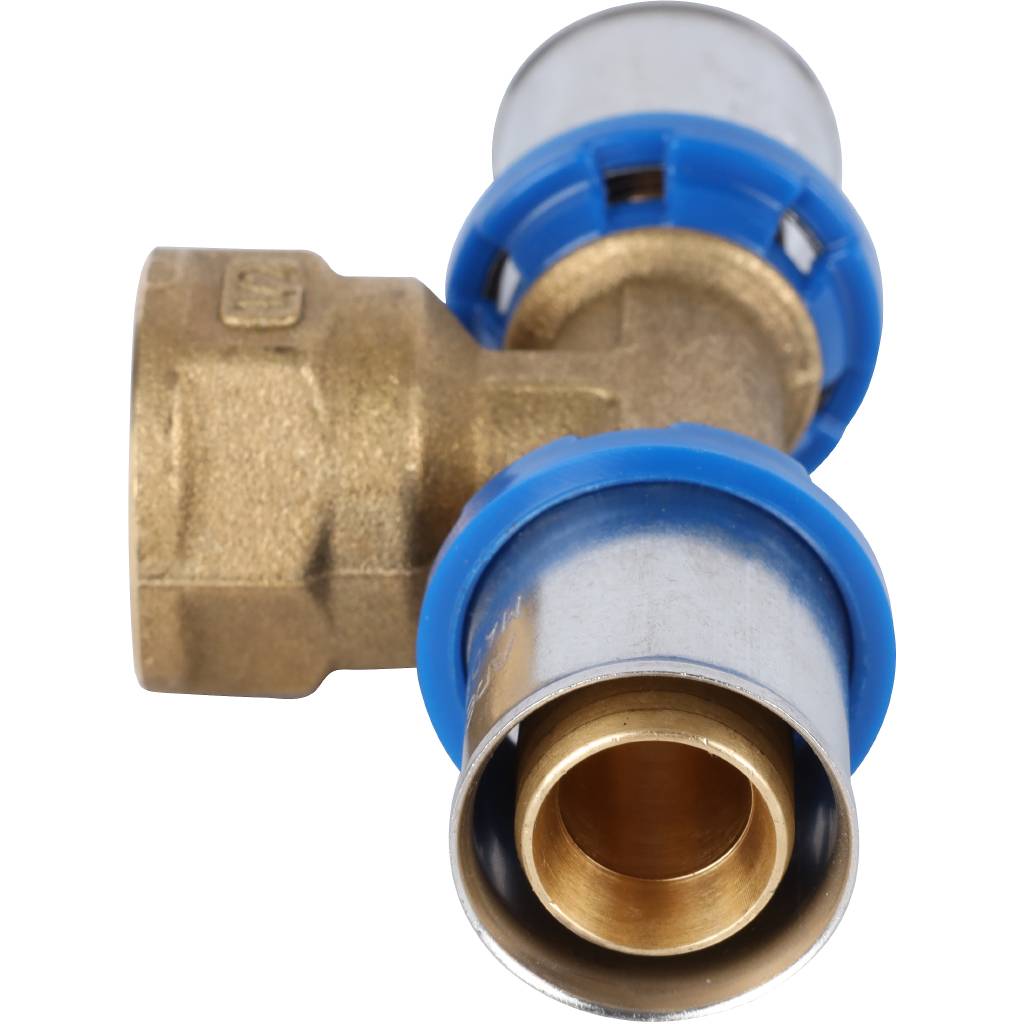 Тройник-переходник APE с внутренней резьбой 20х1/2 х20 для металлопластиковых труб прессовой, ARL2103202