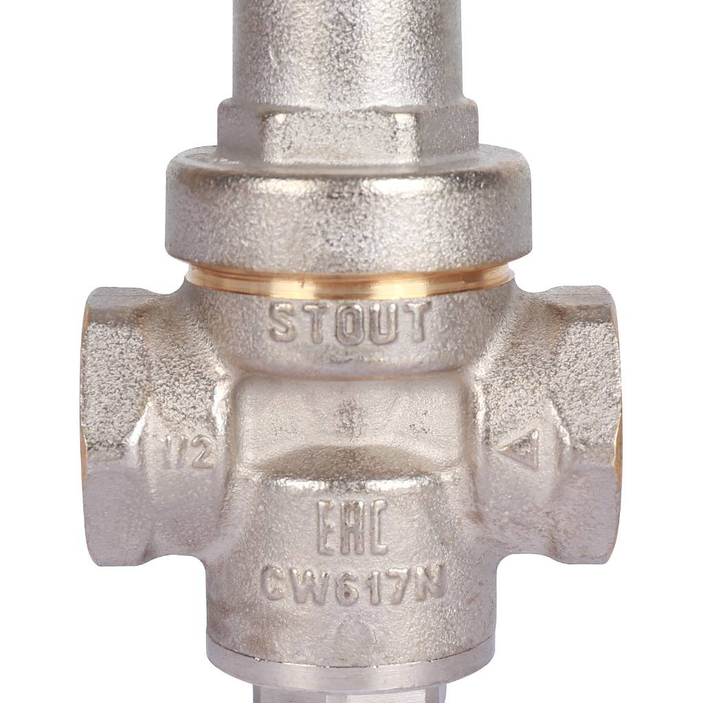 STOUT  Редуктор давления PN16 вн/вн 1/2  без подкл. манометра, SVS-1009-000015