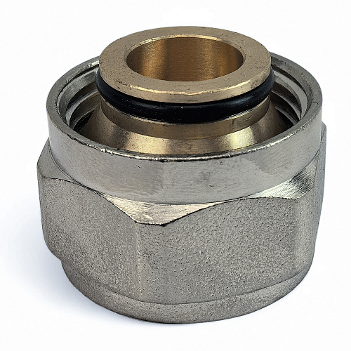 Соединитель евроконус аксиальный, латунь,16х2,0х3/4, желтый, RTP