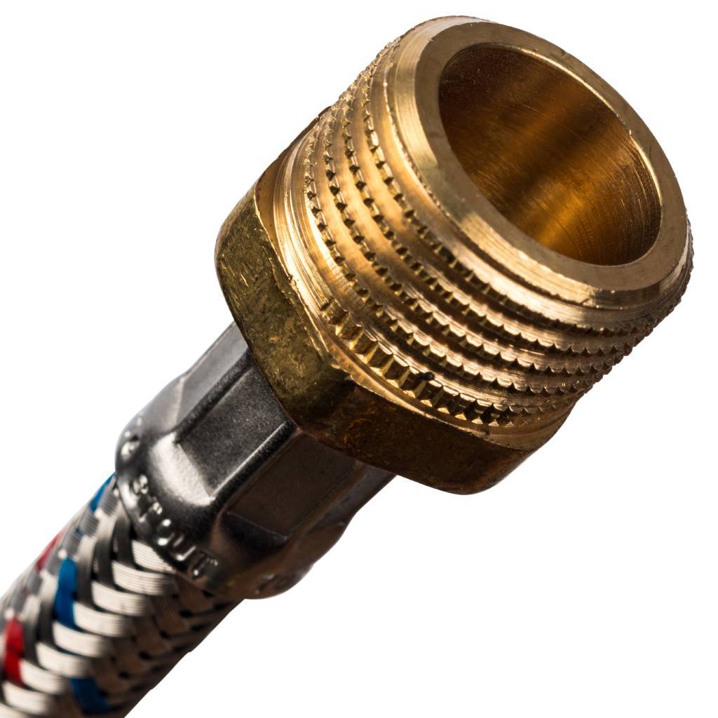 Гибкая подводка для воды STOUT НР 1/2 х ВР 1/2, длина 800 мм, SHF-0088-081515