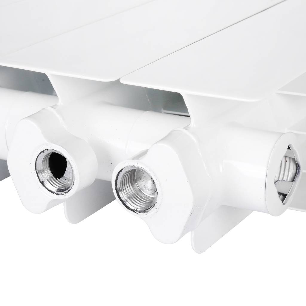 Радиатор алюминиевый Global VOX- R 500 6 секций нижнее правое подключение (белый RAL 9010), 169529