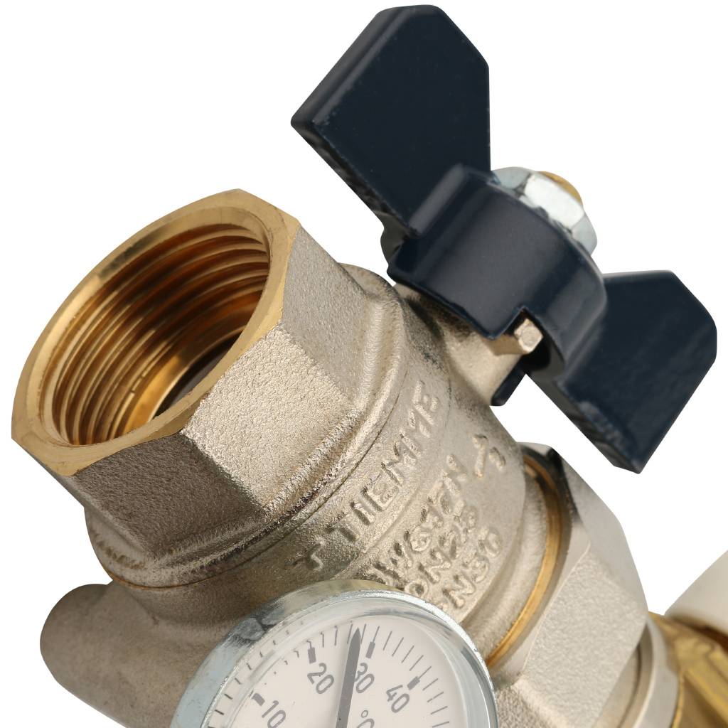 Коллектор в сборе с расходомерами на 4 выхода TIEMME 1х3/4 ЕК