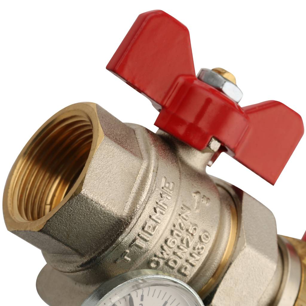 Коллектор в сборе с расходомерами на 4 выхода TIEMME 1х3/4 ЕК