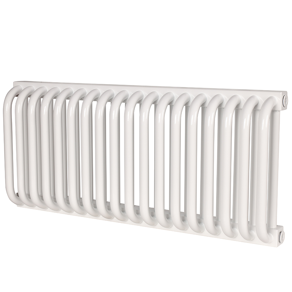 2-х трубчатый стальной радиатор ROMMER RST 2030/18 секций боковое подключение RAL9016, RST-203018-010