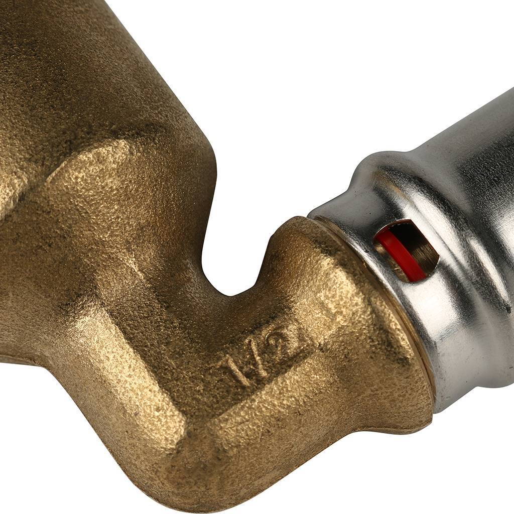 Угольник-переходник STOUT с внутренней резьбой 1/2 х16 для металлопластиковых труб прессовой, SFP-0010-001216