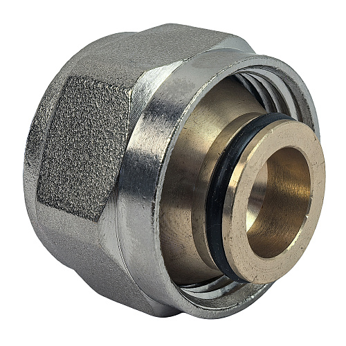 Соединитель евроконус аксиальный, латунь,16х2,0х3/4, желтый, RTP