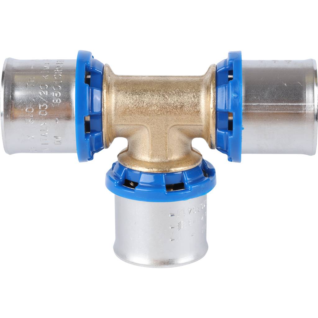 Тройник равнопроходный APE 26х26х26 для металлопластиковых труб прессовой, ARL2200333