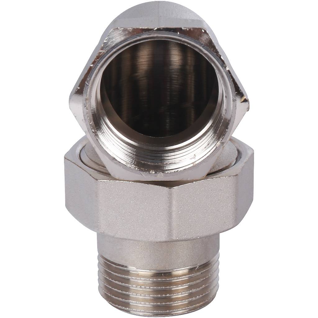 Разъемное угловое соединение STOUT американка ВН 1 уплотнение под гайкой o-ring кольцо, никелированное, SFT-0057-000001