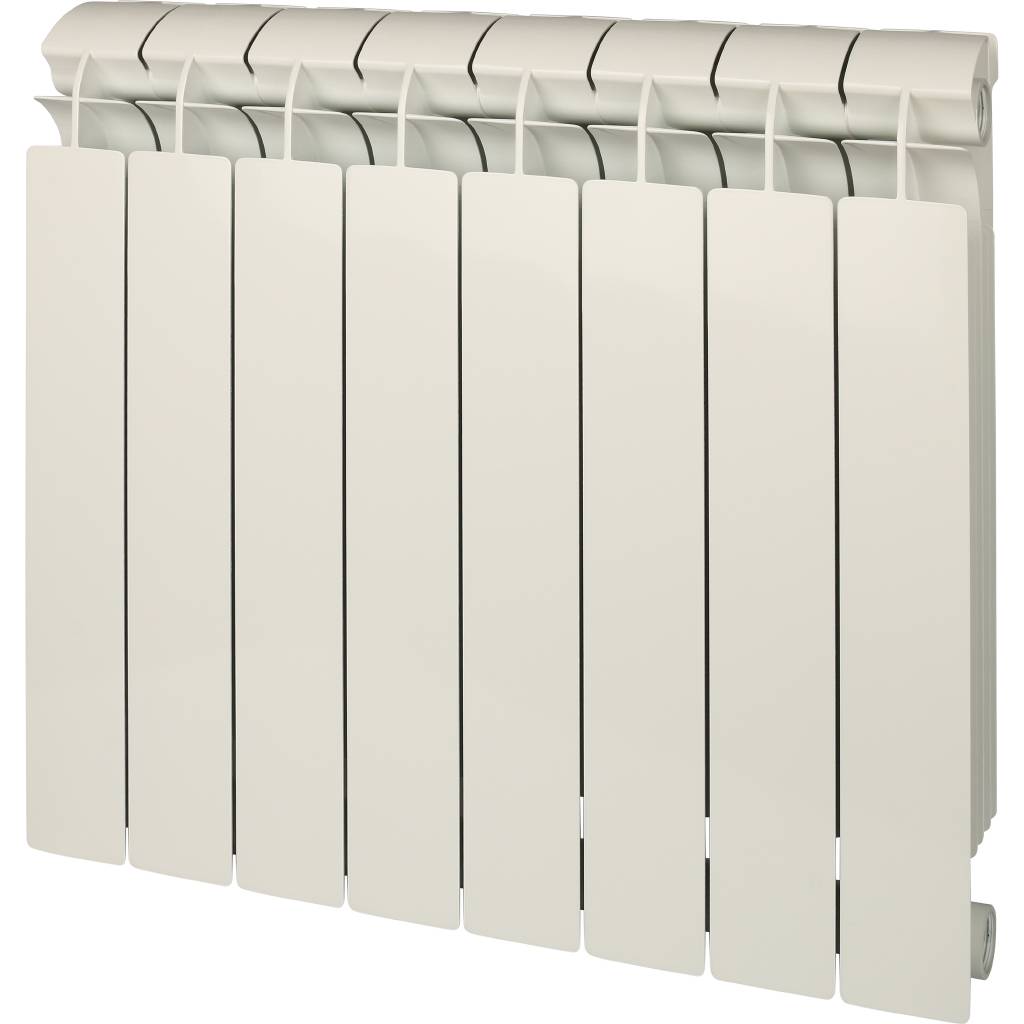 Радиатор биметаллический Global STYLE PLUS 500 8 секций боковое подключение (белый RAL 9010), STP05001008
