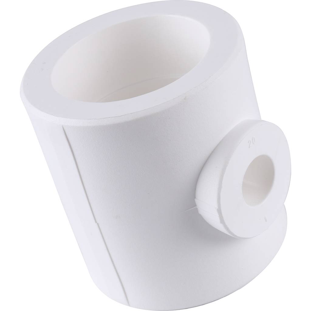 Тройник переходной Kalde 63x20x63 для полипропиленовых труб под сварку (цвет белый)