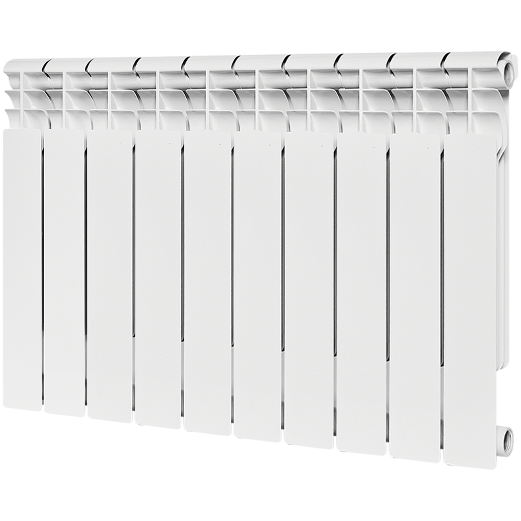 Радиатор биметаллический ROMMER Profi BM 500 10 секции боковое подключение (BI500-80-80-150) (RAL9016), RBM-1210-050010