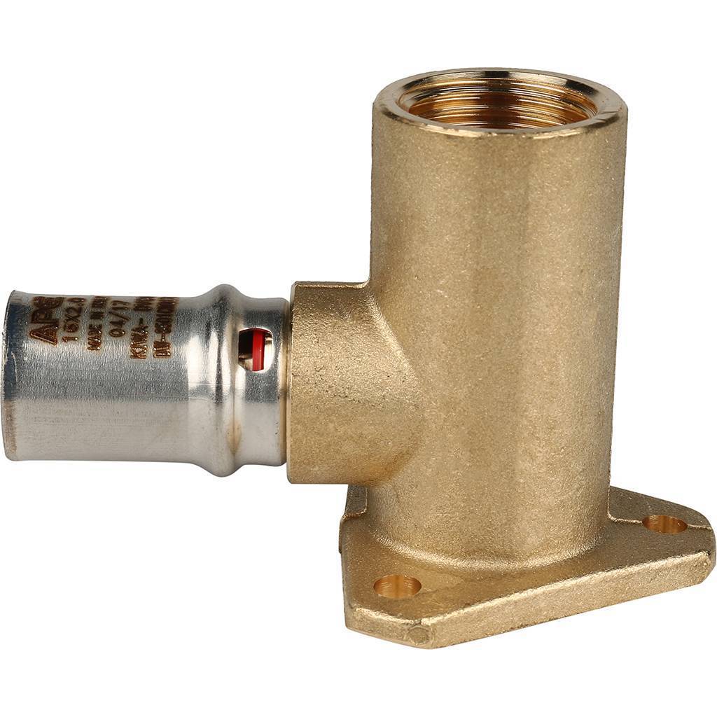 Угольник STOUT настенный с креплением удлинённый 1/2 х16 для металлопластиковых труб прессовой, SFP-0012-001216