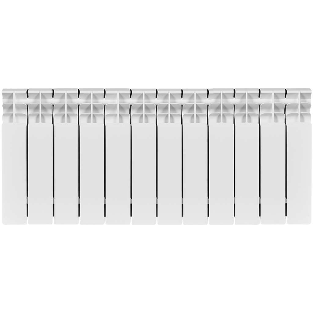 Радиатор биметаллический STOUT TITAN 350 12 секций боковое подключение (белый RAL 9016), SRB-3310-035012