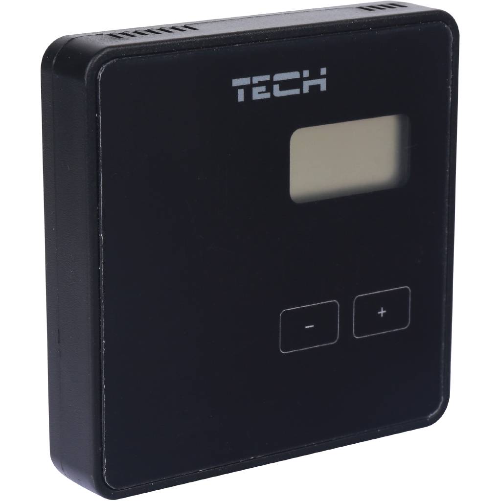 Беспроводной двухпозиционный комнатный терморегулятор (черный) TECH R-8b