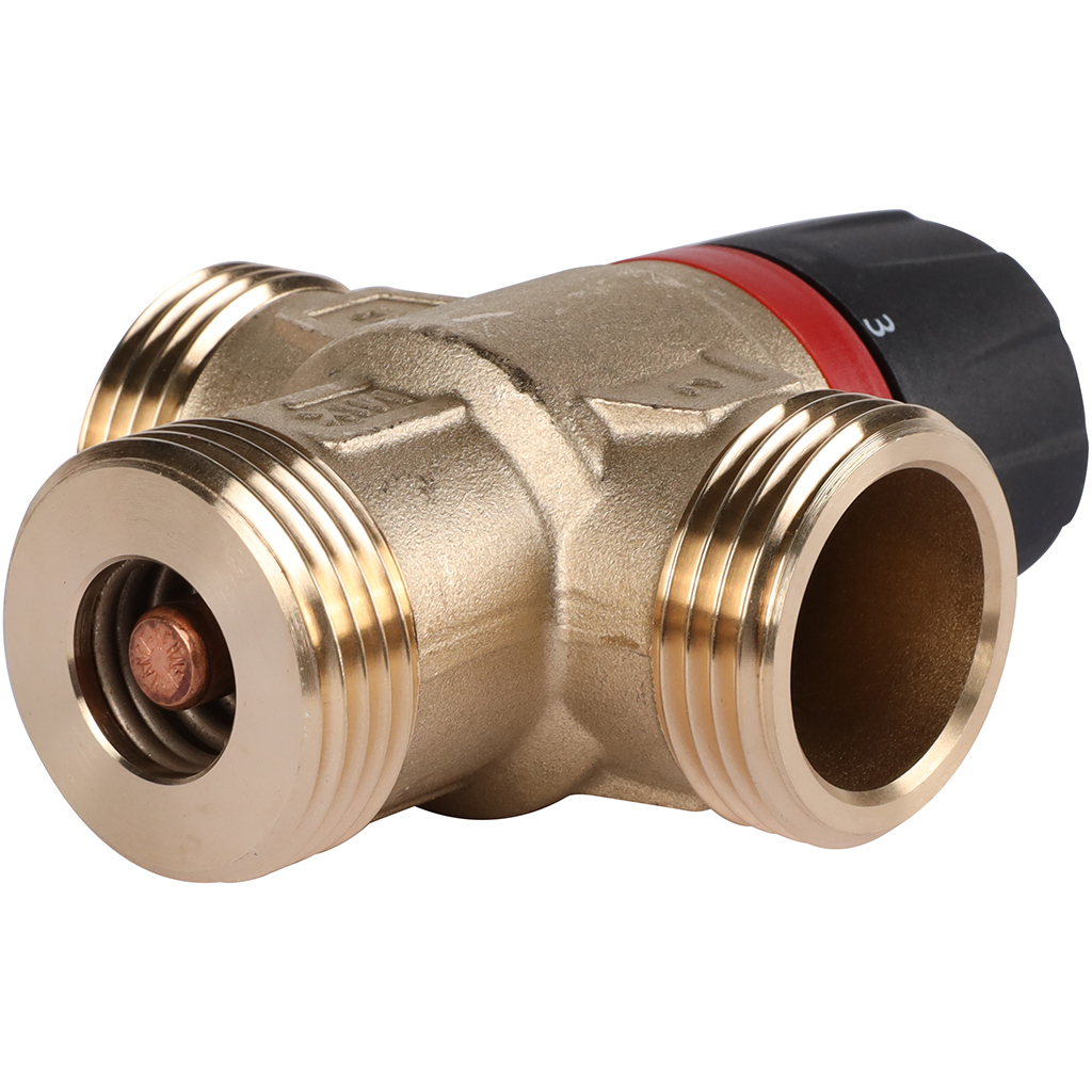 Термостатический смесительный клапан для систем отопления и ГВС ROMMER 1 НР 30-65°С KV 2,3 (центральное смешивание)