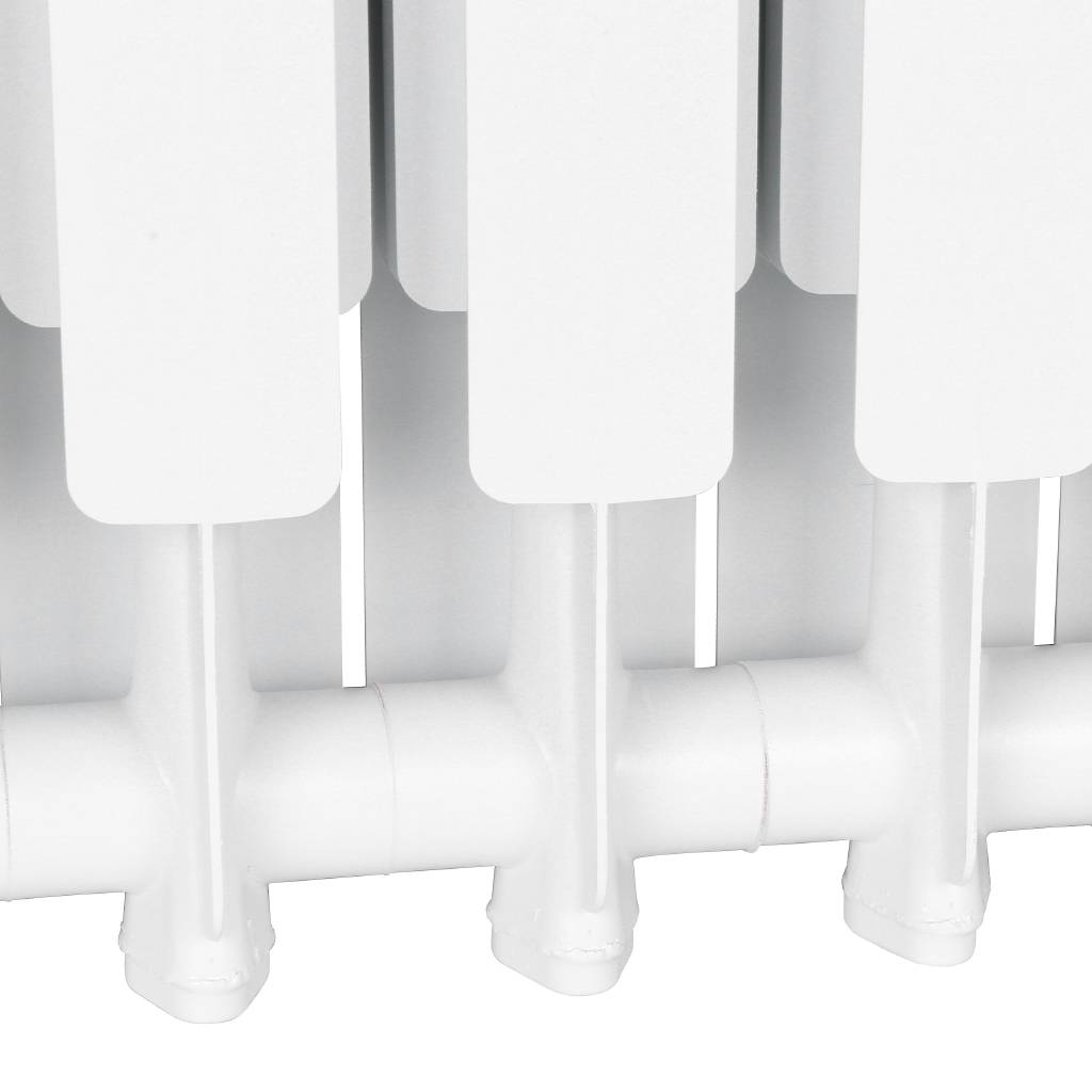 Радиатор алюминиевый STOUT Bravo 500 14 секции нижнее правое подключение (белый RAL 9010), SRA-0120-050014