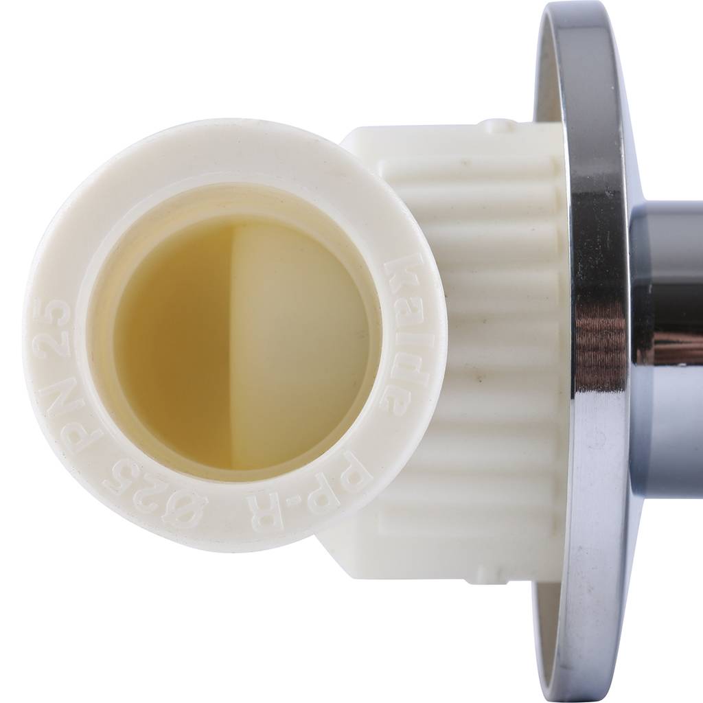 Вентиль Kalde c хромированной удлиненной ручкой под штукатурку (d=25)