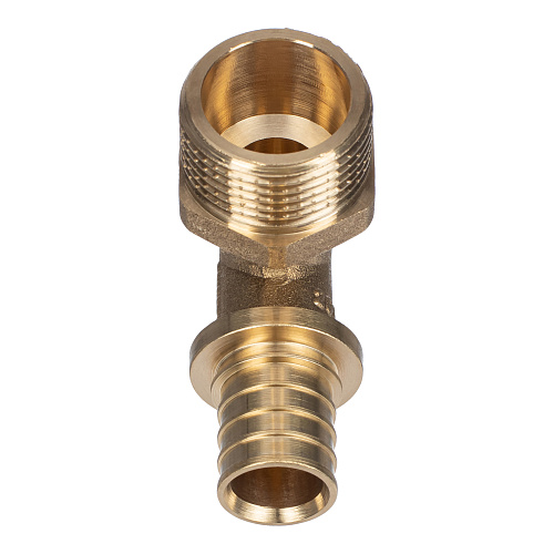 Угольник аксиальный, латунь, наружная резьба,20х3/4, желтый, RTP